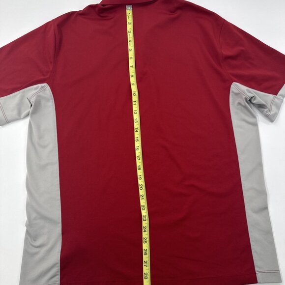 Nike Alabama Crimson Tide Polo Shirt Mens XL Dri Fit Performance Red Golf NCAA - Picture 9 of 10